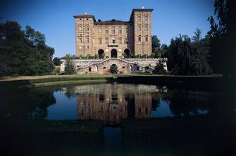 607222445 ITALY - CIRCA 2016: The facade onto the garden of Aglie Ducal Castle, residence of the Royal House of Savoy (Unesco World Heritage List, 1997), Canavese, Piedmont, Italy. (Photo by DeAgostini/Getty Images)