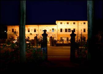 595090156 The exterior of U. Grazia Majoliche Artistiche Artigianali, one of the most distinguished factories of Deruta majolica, in Deruta, Italy. | Location: Deruta, Italy. (Photo by David Woo/Corbis via Getty Images)