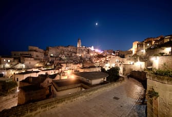 1052629436 A general view taken on October 19, 2018 shows the southern Italian city of Matera, which has been selected as the 2019 European capital of culture. (Photo by Filippo MONTEFORTE / AFP) (Photo credit should read FILIPPO MONTEFORTE/AFP via Getty Images)