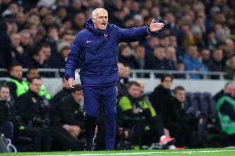 LONDON, ENGLAND - MARCH 04: Jose Mourinho, Manager of Tottenham Hotspur reacts during the FA Cup Fifth Round match between Tottenham Hotspur and Norwich City at Tottenham Hotspur Stadium on March 04, 2020 in London, England. (Photo by Julian Finney/Getty Images)