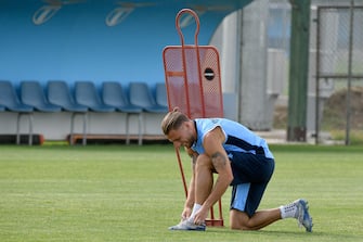 ROME, ITALY - MAY 18: Ciro Immobile SS Lazio during the SS Lazio training session at the Formello center on May 18, 2020 in Rome, Italy. (Photo by Marco Rosi/Getty Images)