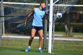 ROME, ITALY - JUNE 03: Sergej Milinkovic Savic of SS Lazio in action during the SS Lazio training session at the Formello center on June 03, 2020 in Rome, Italy. (Photo by Marco Rosi/Getty Images)