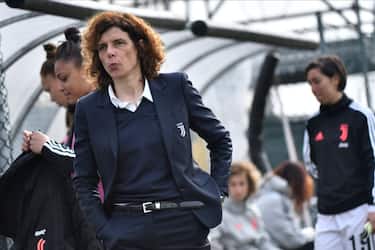VINOVO, ITALY - FEBRUARY 16: Rita Guarino Coach of Juventus FC during the Women Serie A match between Juventus and FC Internazionale on February 16, 2020 in Vinovo, Italy. (Photo by Stefano Guidi/Getty Images)