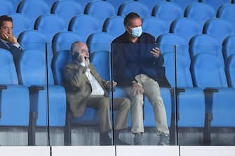 NAPLES, ITALY - JUNE 13: Aurelio De Laurentiis, SSC Napoli president, before the Coppa Italia Semi-Final Second Leg match between SSC Napoli and FC Internazionale at Stadio San Paolo on June 13, 2020 in Naples, Italy. (Photo by Francesco Pecoraro/Getty Images)