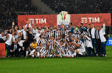 <enter caption here> during the TIM Cup  Final between Juventus and AC Milan at Stadio Olimpico on May 9, 2018 in Rome, Italy.