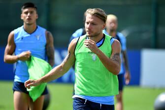 ROME, ITALY - JUNE 15: Ciro Immobile of SS Lazio in action during the training session at the Formello center on June 15, 2020 in Rome, Italy. (Photo by Marco Rosi - SS Lazio/Getty Images)