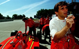 16 Aug 1996: Alessandro Zanardi of Italy indicates to his engineers that he wants more speed for his Target Ganassi Reynard Honda 961 at the Texaco/Havoline 200, round fourteen of the PPG Indycar World Series, at the Road America Course in Elkhart Lake, W