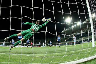 The goal of Lazio's Sergej Milinkovic-Savic during the Italian Serie A soccer match Atalanta BC vs Lazio at the Gewiss Stadium in Bergamo, Italy, 24 July 2020.
ANSA/PAOLO MAGNI