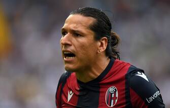 1172098403 UDINE, ITALY - SEPTEMBER 29: Federico Santander of Bologna FC reacts during the Serie A match between Udinese Calcio and Bologna FC at Stadio Friuli on September 29, 2019 in Udine, Italy. (Photo by Alessandro Sabattini/Getty Images)