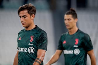 TURIN, ITALY - JUNE 26: Paulo Dybala of Juventus  during the Italian Serie A   match between Juventus v Lecce at the Allianz Stadium on June 26, 2020 in Turin Italy (Photo by Mattia Ozbot/Soccrates/Getty Images)