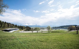 epa08387461 A general view of the Red Bull Ring circuit in Spielberg, Austria, 27 April 2020. Formula 1 Group CEO Chase Carey posted a statement on the Formula 1 website on 27 April 2020 saying that the series is targeting to start the season by the beginning of July with the Austrian Grand Prix in Spielberg on 3-5 July being the first race. Due to the ongoing pandemic of the COVID-19 disease caused by the SARS-CoV-2 coronavirus the races are planned to take place without spectators.  EPA/CHRISTIAN BRUNA