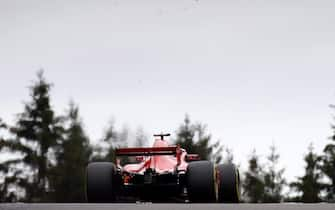 epa06974837 German Formula One driver Sebastian Vettel of Scuderia Ferrari in action during the 2018 Formula One Grand Prix of Belgium, at the Spa-Francorchamps race track near Francorchamps, Belgium, 26 August 2018.  EPA/VALDRIN XHEMAJ