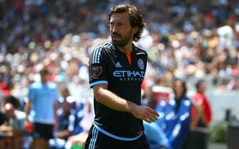 during the MLS match at StubHub Center on August 23, 2015 in Los Angeles, California. The Galaxy defeated NYCFC 5-1.