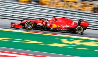 Ferrari's German driver Sebastian Vettel steers his car during the Austrian Formula One Grand Prix race on July 5, 2020 in Spielberg, Austria. (Photo by Darko Bandic / POOL / AFP) (Photo by DARKO BANDIC/POOL/AFP via Getty Images)