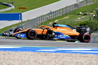 McLaren's Spanish driver Carlos Sainz Jr steers his car during the Austrian Formula One Grand Prix race on July 5, 2020 in Spielberg, Austria. (Photo by JOE KLAMAR / various sources / AFP) (Photo by JOE KLAMAR/POOL/AFP via Getty Images)