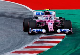 SPIELBERG, AUSTRIA - JULY 04: Lance Stroll of Canada driving the (18) Racing Point RP20 Mercedes on track during qualifying for the Formula One Grand Prix of Austria at Red Bull Ring on July 04, 2020 in Spielberg, Austria. (Photo by Leonhard Foeger/Pool via Getty Images)