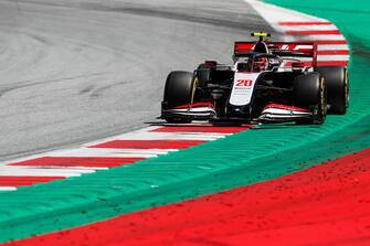 SPIELBERG, AUSTRIA - JULY 04: Kevin Magnussen of Denmark driving the (20) Haas F1 Team VF-20 Ferrari on track during final practice for the Formula One Grand Prix of Austria at Red Bull Ring on July 04, 2020 in Spielberg, Austria. (Photo Darko Bandic/Pool via Getty Images)