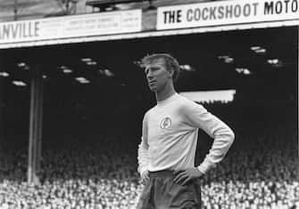 28th September 1968:  Jack Charlton of Leeds United and England during a match, as Leeds United play Manchester City.  (Photo by Keystone/Getty Images)