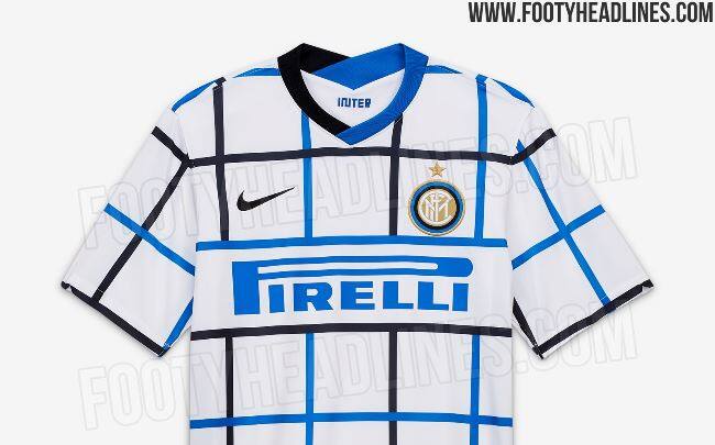 La presunta seconda maglia dell'Inter per la stagione 2020-21 (FootyHeadlines.com)