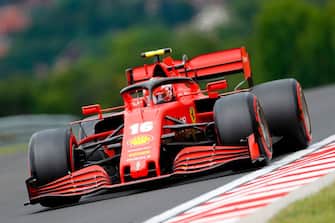 Ferrari's Monegasque driver Charles Leclerc steers his car during the third practice session for the Formula One Hungarian Grand Prix at the Hungaroring circuit in Mogyorod near Budapest, Hungary, on July 18, 2020. (Photo by Leonhard Foeger / POOL / AFP) (Photo by LEONHARD FOEGER/POOL/AFP via Getty Images)