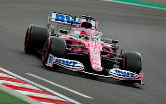 Racing Point's Mexican driver Sergio Perez steers his car during the qualifying session for the Formula One Hungarian Grand Prix at the Hungaroring circuit in Mogyorod near Budapest, Hungary, on July 18, 2020. (Photo by Darko Bandic / POOL / AFP) (Photo by DARKO BANDIC/POOL/AFP via Getty Images)