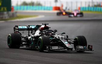 BUDAPEST, HUNGARY - JULY 19: Lewis Hamilton of Great Britain driving the (44) Mercedes AMG Petronas F1 Team Mercedes W11 on track during the Formula One Grand Prix of Hungary at Hungaroring on July 19, 2020 in Budapest, Hungary. (Photo by Bryn Lennon/Getty Images)