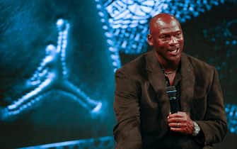 PARIS, FRANCE - JUNE 12: Michael Jordan attends a press conference for the celebration of the 30th anniversary of the Air Jordan Shoe during the 'Palais 23' interactive exhibition dedicated to Michael Jordan at Palais de Tokyo in Paris on June 12, 2015 in Paris, France. (Photo by Catherine Steenkeste/Getty Images)