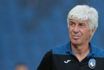 BERGAMO, ITALY - JULY 21:  Atalanta BC coach Gian Piero Gasperini looks on during the Serie A match between Atalanta BC and Bologna FC at Gewiss Stadium on July 21, 2020 in Bergamo, Italy.  (Photo by Emilio Andreoli/Getty Images)