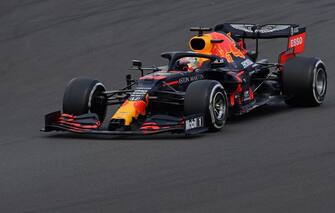Red Bull's Dutch driver Max Verstappen drives during the Formula One British Grand Prix at the Silverstone motor racing circuit in Silverstone, central England on August 2, 2020. (Photo by Ben STANSALL / POOL / AFP) (Photo by BEN STANSALL/POOL/AFP via Getty Images)