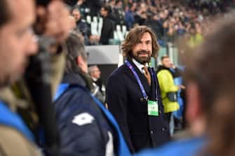 1135762220 TURIN, ITALY - MARCH 12: Former Juventus player Andrea Pirlo is seen before the UEFA Champions League Round of 16 Second Leg match between Juventus and Club de Atletico Madrid at Allianz Stadium on March 12, 2019 in Turin, . (Photo by Tullio M. Puglia/Getty Images)
