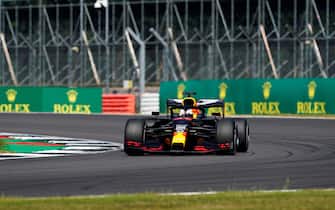 NORTHAMPTON, ENGLAND - AUGUST 09: Max Verstappen of the Netherlands driving the (33) Aston Martin Red Bull Racing RB16 on track during the F1 70th Anniversary Grand Prix at Silverstone on August 09, 2020 in Northampton, England. (Photo by Will Oliver/Pool via Getty Images)