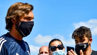Juventus' new head coach Andrea Pirlo at J Medical for the first training day, Turin, 24 agosto 2020 ANSA/ALESSANDRO DI MARCO