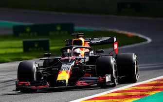 SPA, BELGIUM - AUGUST 30: Max Verstappen of the Netherlands driving the (33) Aston Martin Red Bull Racing RB16 on track during the F1 Grand Prix of Belgium at Circuit de Spa-Francorchamps on August 30, 2020 in Spa, Belgium. (Photo by Francois Lenoir/Pool via Getty Images)