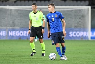 Italy's midfielder Nicolò Barella in action during the UEFA National League soccer match between Italy and Bosnia-Herzegovina at the Artemio Franchi stadium in Florence, Italy, 4 September 2020ANSA/CLAUDIO GIOVANNINI