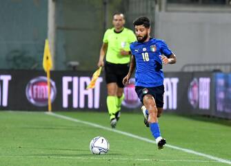 Italy's forward Lorenzo Insigne in action during the UEFA National League soccer match between Italy and Bosnia-Herzegovina at the Artemio Franchi stadium in Florence, Italy, 4 September 2020ANSA/CLAUDIO GIOVANNINI