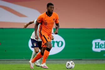 , NETHERLANDS - SEPTEMBER 7: Georginio Wijnaldum of Holland  during the  UEFA Nations league match between Holland  v Italy  on September 7, 2020 (Photo by Eric Verhoeven/Soccrates/Getty Images)