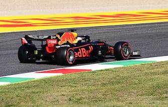 SCARPERIA, ITALY - SEPTEMBER 12: Max Verstappen of the Netherlands driving the (33) Aston Martin Red Bull Racing RB16 on track during qualifying for the F1 Grand Prix of Tuscany at Mugello Circuit on September 12, 2020 in Scarperia, Italy. (Photo by Miguel Medina - Pool/Getty Images)
