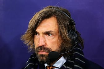 TURIN, ITALY - MARCH 12: Andrea Pirlo looks on during the UEFA Champions League Round of 16 Second Leg match between Juventus and Club de Atletico Madrid at Allianz Stadium on March 12, 2019 in Turin, Italy. (Photo by Chris Brunskill/Fantasista/Getty Images)