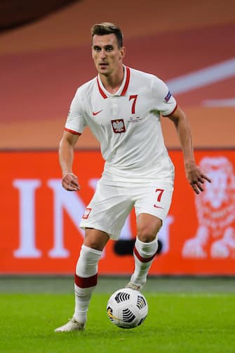 AMSTERDAM, NETHERLANDS -  SEPTEMBER 4: Arkadiusz Milik of Poland during the Nations League group match between The Netherlands and Poland on September 4, 2020 in Amsterdam, The Netherlands. (Photo by Gerrit van Keulen/BSR Agency/Getty Images)