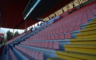 Stadio Curi deserto per Perugia-Salernitana di serie B a porte chiuse. Foto del collaboratore Riccardo Gasperini 