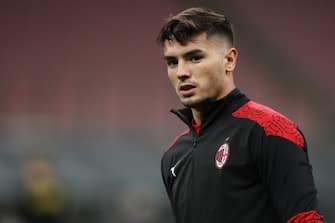 MILAN, ITALY - SEPTEMBER 24: Brahim Diaz of AC Milan during the warm up prior to the UEFA Europa League third qualifying round match between AC Milan and Bodo Glimt at Stadio Giuseppe Meazza on September 24, 2020 in Milan, Italy. (Photo by Jonathan Moscrop/Getty Images)