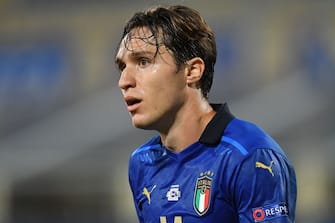 FLORENCE, ITALY - SEPTEMBER 04: Federico Chiesa of Italy looks on during the UEFA Nations League group stage match between Italy and Bosnia Herzegovina at Artemio Franchi on September 04, 2020 in Florence, Italy. (Photo by Alessandro Sabattini/Getty Images)