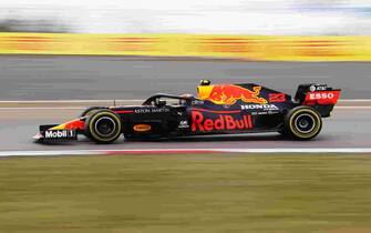 NUERBURG, GERMANY - OCTOBER 11: Alexander Albon of Thailand driving the (23) Aston Martin Red Bull Racing RB16 on track during the F1 Eifel Grand Prix at Nuerburgring on October 11, 2020 in Nuerburg, Germany. (Photo by Wolfgang Rattay - Pool/Getty Images)