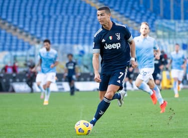 Juventus' Cristiano Ronaldo during serie A soccer match Lazio - Juventus at Olimpico Stadium in Rome, 8 November 2020. ANSA/CLAUDIO PERI