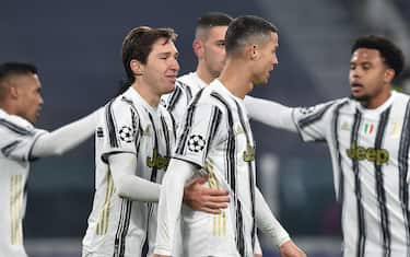 Juventus  Cristiano Ronaldo(C) jubilates after scoring the goal (2-0) during the Uefa Champions League soccer match Juventus FC vs FK Dynamo Kyiv at the Allianz Stadium in Turin, Italy, 2 December 2020 ANSA/ALESSANDRO DI MARCO