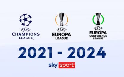 Su Sky la Champions League e tutta l'Europa League dal 2021 al 2024