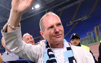 Former SS Lazio's player, Paul Gascoigne, prior the UEFA Europa League soccer match between SS Lazio and Tottenham Hotspur at the Olimpico stadium in Rome, Italy, 22 November 2012.      ANSA/ETTORE FERRARI