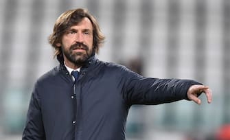 Juventus coach Andrea Pirlo gestures during the italian Serie A soccer match Juventus FC vs SS Lazio at the Allianz stadium in Turin, Italy, 6 March 2021 ANSA/ALESSANDRO DI MARCO
