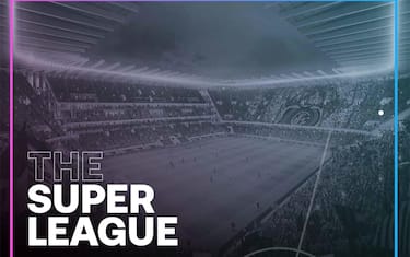 Lo stadio dell'Inter in un'immagine tratta dal sito https://thesuperleague.it/, 19 aprile 2021. "Dodici club europei di calcio hanno annunciato oggi congiuntamente un accordo per costituire una nuova competizione calcistica infrasettimanale, la Super League, governata dai Club Fondatori": lo ufficializza una nota.  ANSA / Immagine tratta dal sito https://thesuperleague.it/   +++ATTENZIONE LA FOTO NON PUO' ESSERE PUBBLICATA O RIPRODOTTA SENZA L'AUTORIZZAZIONE DELLA FONTE DI ORIGINE CUI SI RINVIA+++   +++NO SALES; NO ARCHIVE; EDITORIAL USE ONLY+++