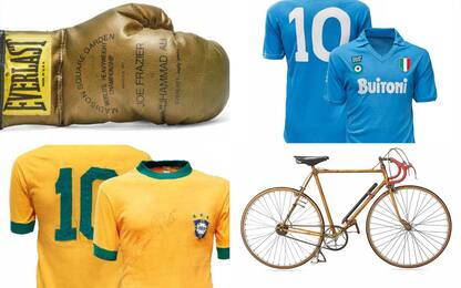 Asta Bolaffi, memorabilia sport: da maglia Maradona a bici di Bartali